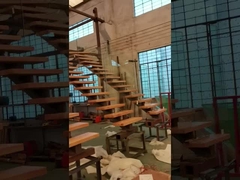 Płaskie zakrzywione hartowane balustrady schodowe Szkło ze stali nierdzewnej GlassTread